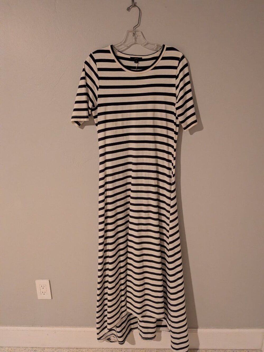 J. Crew Women's Navy & White Maxi Dress Size S